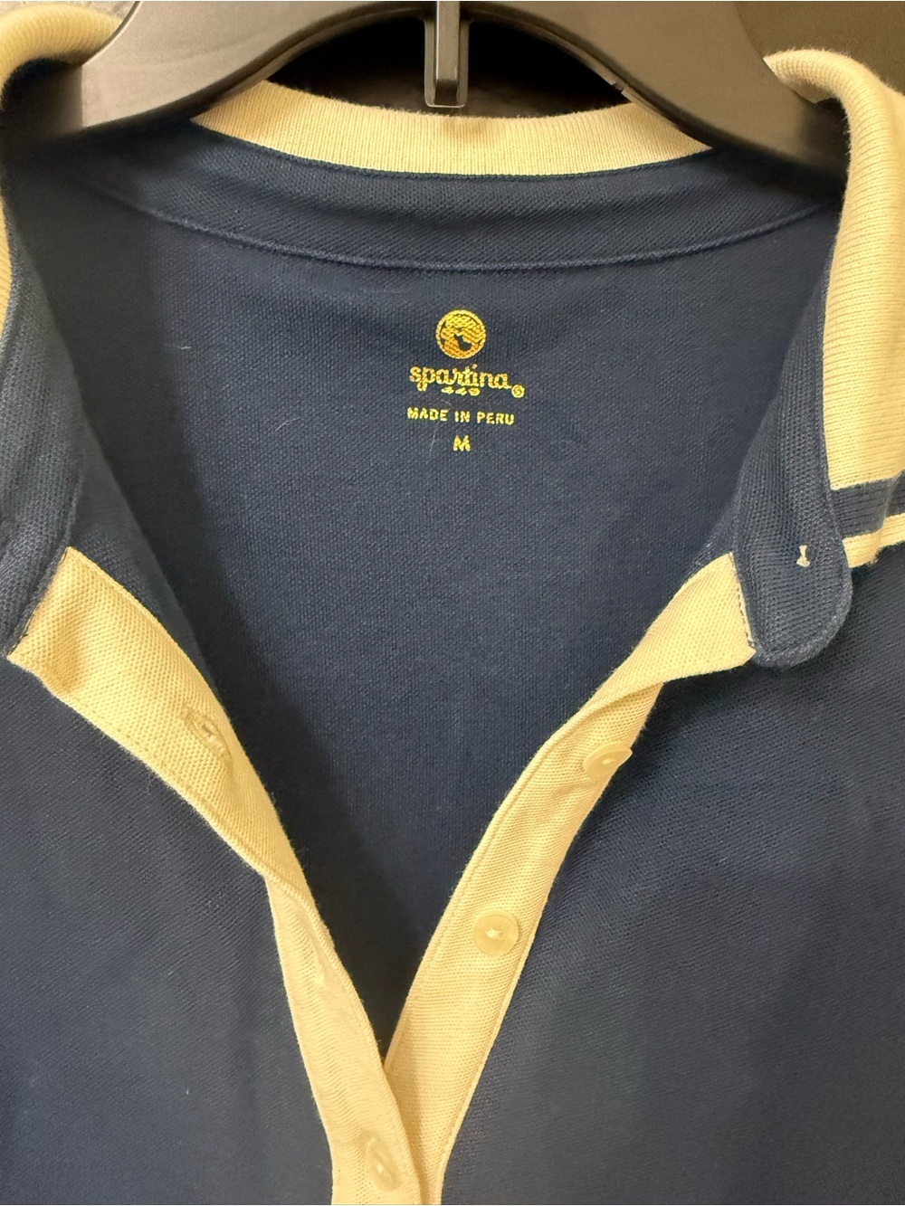Spartina 449 Navy and Cream Short Sleeve Polo